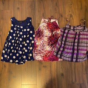Three sleeveless tops, Size Smalls, Ann Taylor, Forever21, New York & Co. NWT